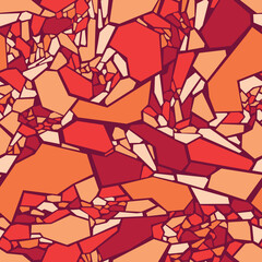 Geometric camouflage stones seamless pattern. Abstract modern endless military split tiles texture for fabric and fashion print. Vector background.