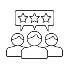 Loyal customers vector icon. Line sign for mobile concept and web design. Symbol, logo illustration. Vector graphics