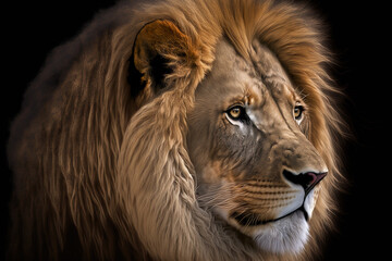 Lion, Leo panthera,. Generative AI