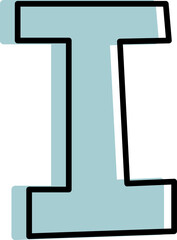 Outline Alphabet Capital..