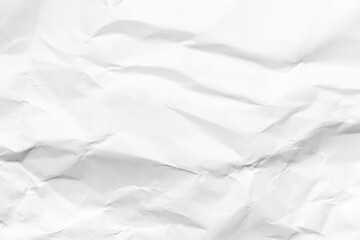 Grunge wrinkled white color paper textured background with copy space