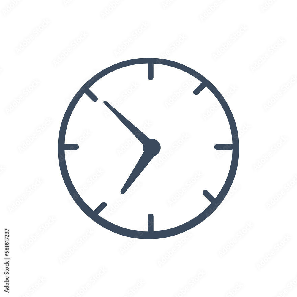 Poster clock with dial. timer of corporate deadline and working time with speed of work completion and busi