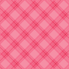 Pink Plaid Valentine Seamless Pattern