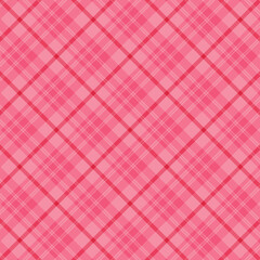 Pink Plaid Valentine Seamless Pattern