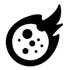 Obraz premium meteor glyph icon