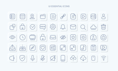 Fototapeta na wymiar Modern user interface icons