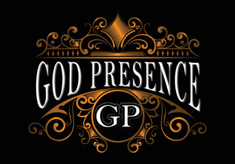 illustration of a vintage label