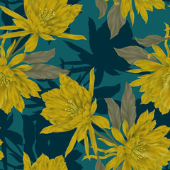 Beautiful seamless pattern with floral background.
