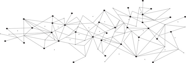 Black network. Abstract connection on white background. Network technology background with dots and lines for desktop. Ai background. Modern abstract concept. Line background, network technology