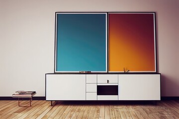 Modern living room with a Asthetic Photoframe