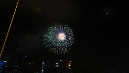 fireworks in the night sky 花火（はなび）:...