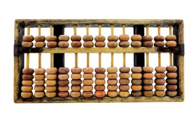 Ancient Chinese wooden abacus