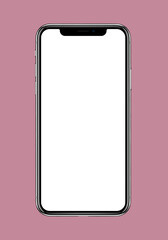 Iphone png sobre fondo liso rosa. smartphone png.
Móvil pantalla png 