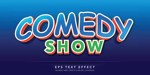 comedy show editable text effect