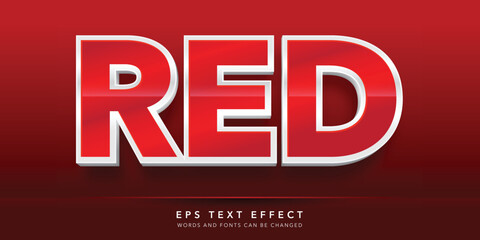 red editable text effect