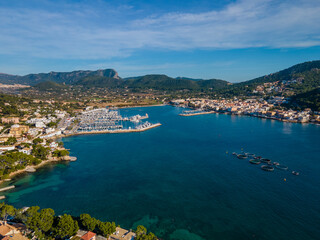 Naklejka na ściany i meble Port Andratx, Mallorca from Drone, Aerial Photography