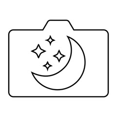 Camera, mode, night icon
