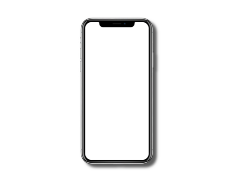 Iphone con sombra png sobre fondo liso png 