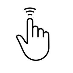 The Gesture of Computer Mouse. Pointer Finger Black Line Icon. Cursor Hand Linear Pictogram. Click Press Double Tap Touch Swipe Point Outline Symbol. Editable Stroke. Isolated Vector Illustration