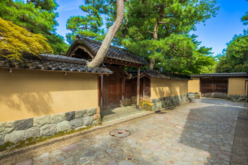 石川県　金沢　長町武家屋敷跡の町並み