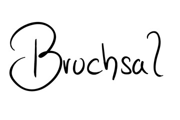 Bruchsal, Handwritten black on white 