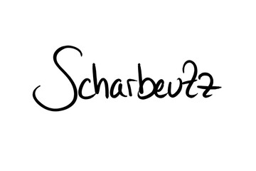 Scharbeutz, Handwritten black on white 