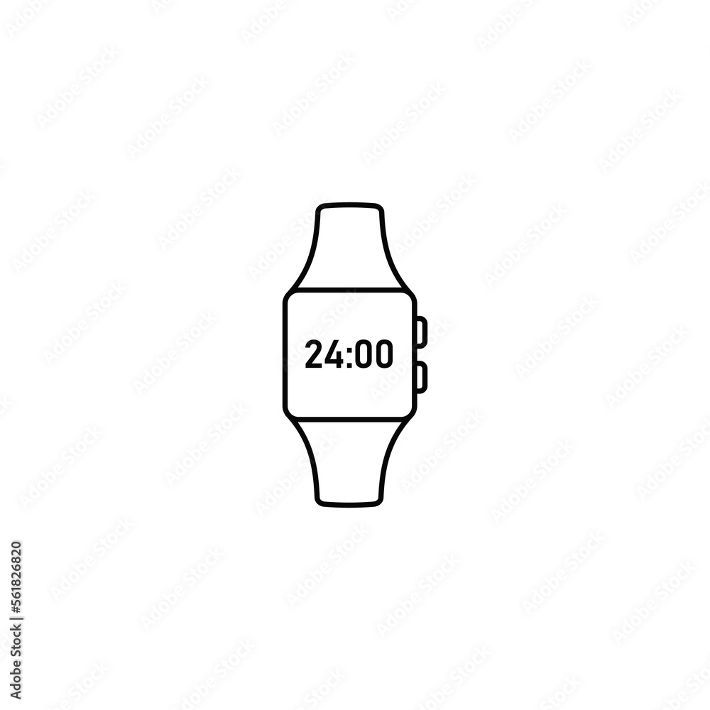Poster time and clock line icons. vector linear icon set.