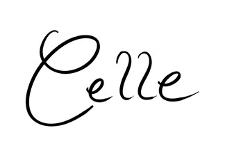 Celle, Handwritten black on white 