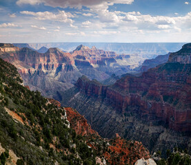 beautiful view of grand canyon from the North Rim of Grand Canyon National Park.