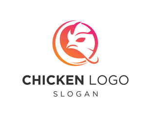 Logo design about Chicken on a white background. created using the CorelDraw application.