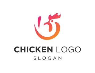 Fototapeta premium Logo design about Chicken on a white background. created using the CorelDraw application.