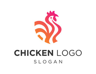 Logo design about Chicken on a white background. created using the CorelDraw application.