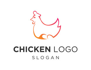 Logo design about Chicken on a white background. created using the CorelDraw application.