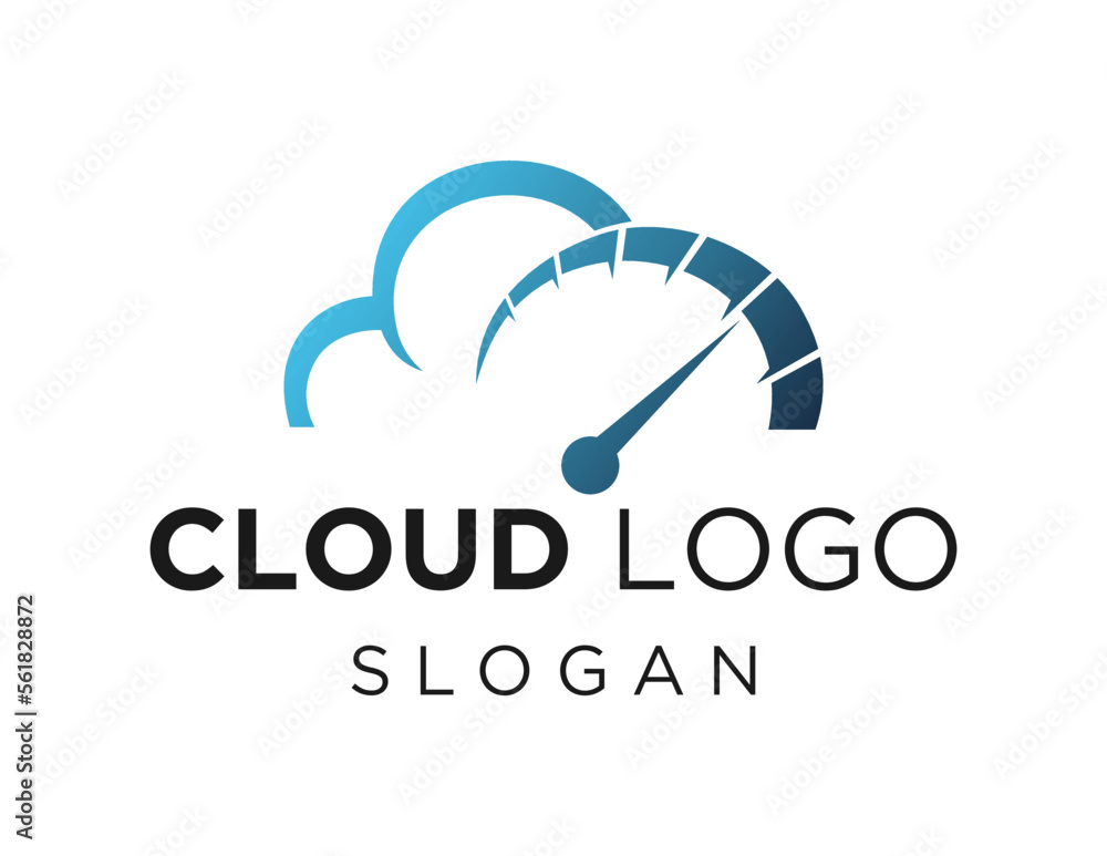 Poster logo design about cloud on a white background. created using the coreldraw application.