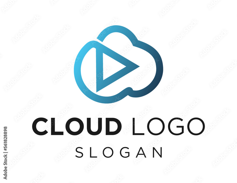 Poster logo design about cloud on a white background. created using the coreldraw application.