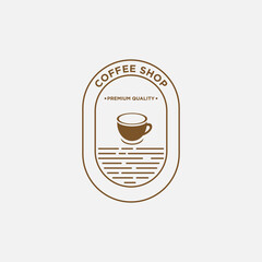coffee vintage logo vector, cafe brand identity, coffee logo inspiration