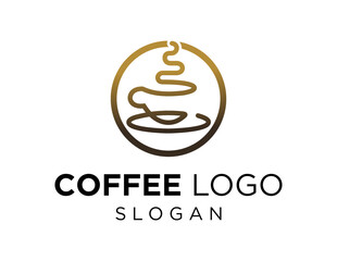 Logo design about Coffee on a white background. created using the CorelDraw application.