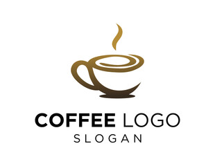 Obraz na płótnie Canvas Logo design about Coffee on a white background. created using the CorelDraw application.