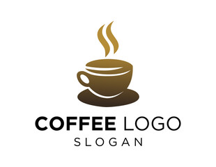 Logo design about Coffee on a white background. created using the CorelDraw application.