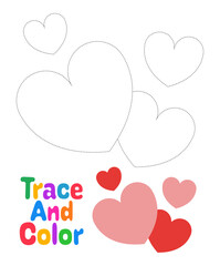 Love tracing worksheet for kids
