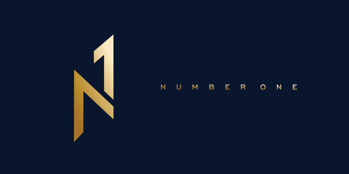 Modern and professional number one logo design