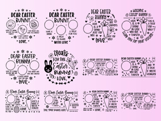 Set of Easter Tray for Laser cut and vector.