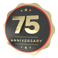 Happy Anniversary Number Gold