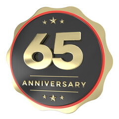 Happy Anniversary Number Gold