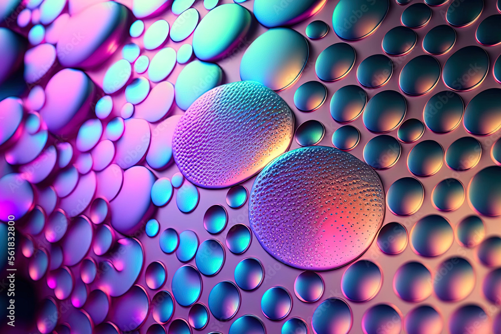Aufkleber texture of holographic foil. background with an iridescent soft pastel abstract. sun dots that are m