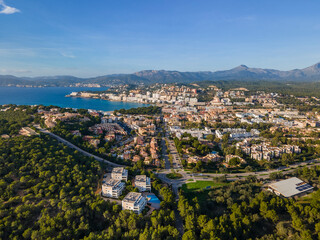 Fototapeta premium Santa Ponsa, Mallorca from Drone, Aerial Photography, Beach