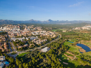 Fototapeta na wymiar Santa Ponsa, Mallorca from Drone, Aerial Photography, Beach