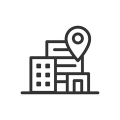 House location pin vector icon isolated on white background. Stock illustration - 561834007
