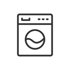 Washing machine vector icon isolated on white background. Logo element illustration