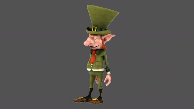 Fun 3D cartoon leprechaun (with alpha channel included)